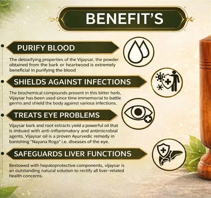 Fastzy™ Original Vijaysar Wood Glass Ayurvedic Sugar Control Solution