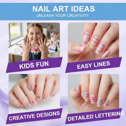 NailPro™ 12-Color Precision Nail Art Pen Set – Salon Style at Home