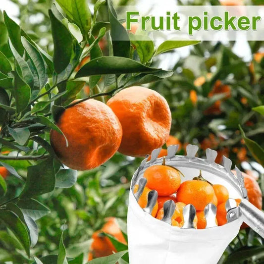 Telescopic Fruit Picker Tool with Catch Basket & Extendable Handle