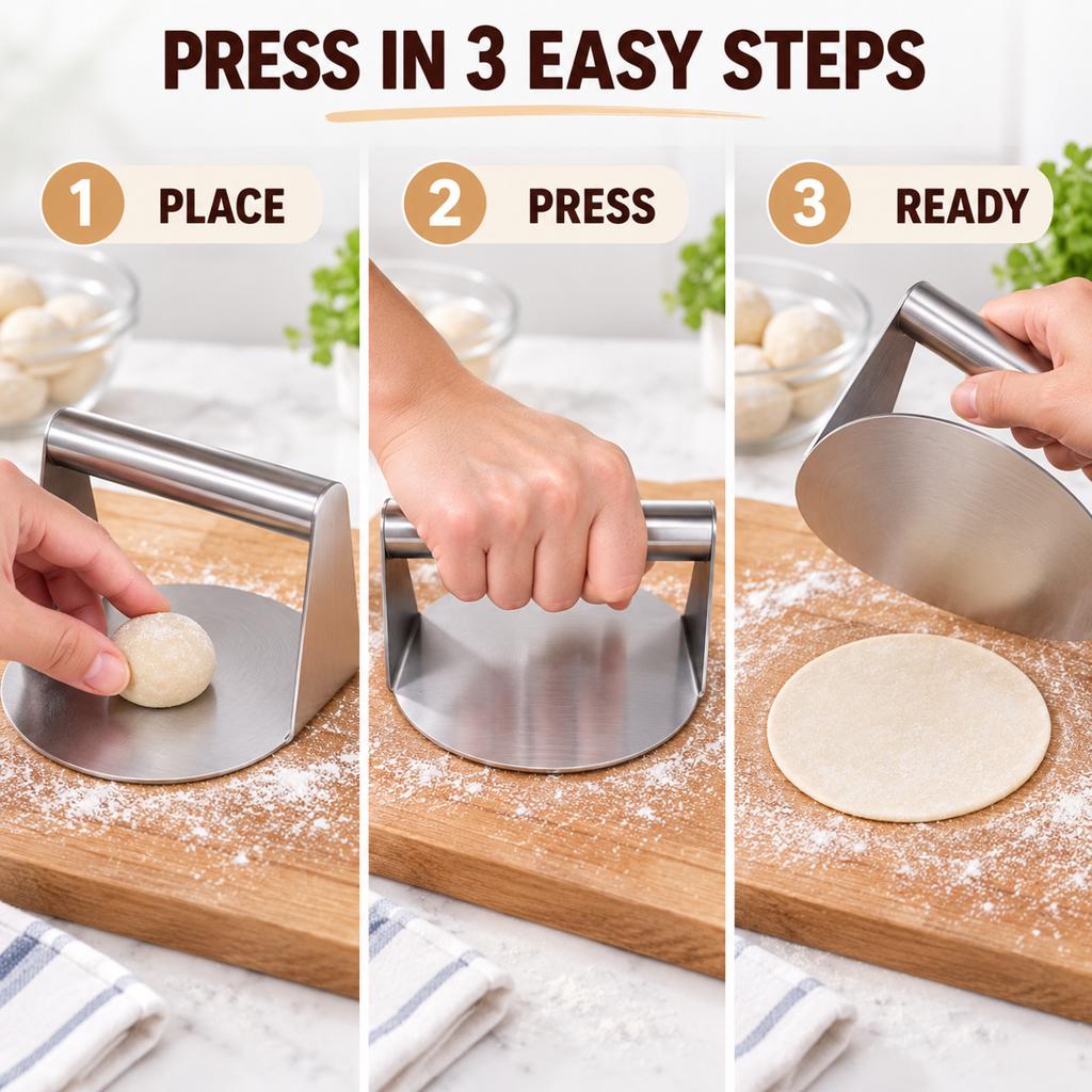 Premium Stainless Steel Roti & Puri Dough Maker