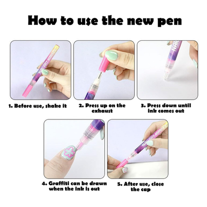 NailPro™ 12-Color Precision Nail Art Pen Set – Salon Style at Home