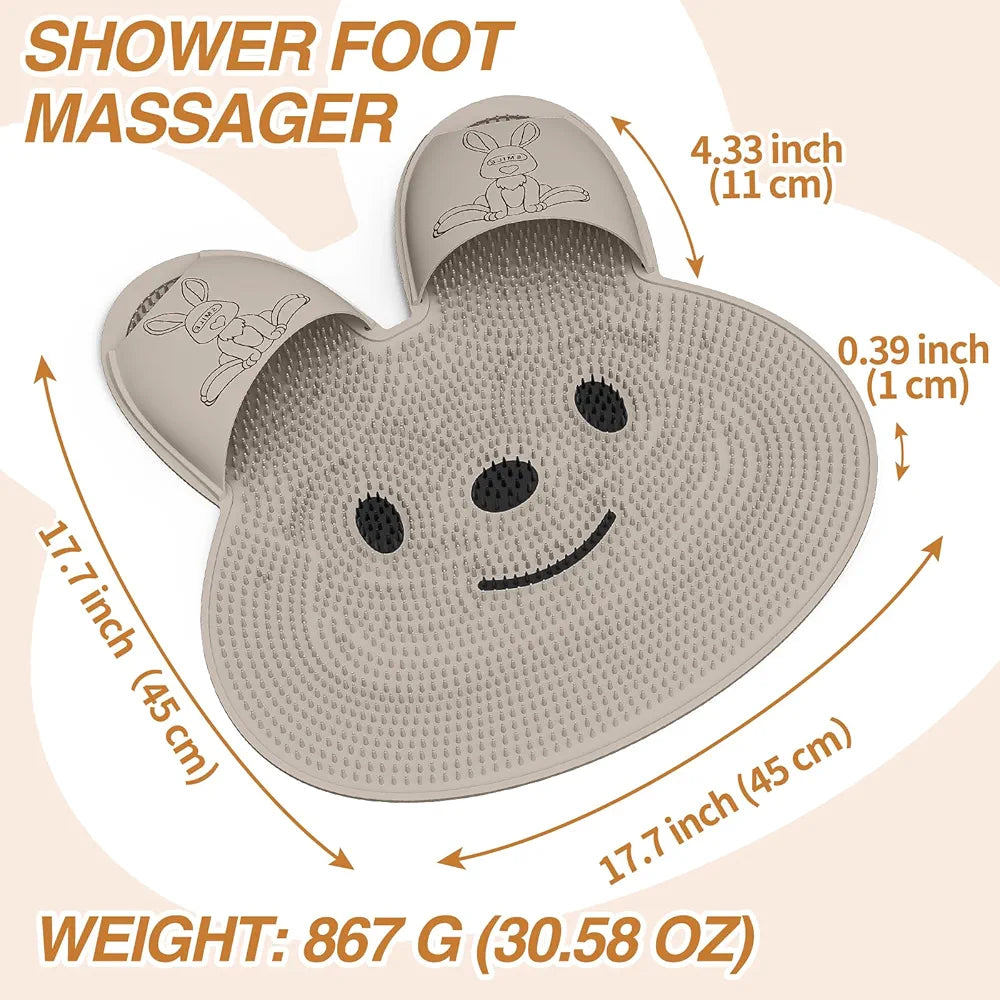 Silicone Multiuse Bath Scrubber With Integrated Slipper Design