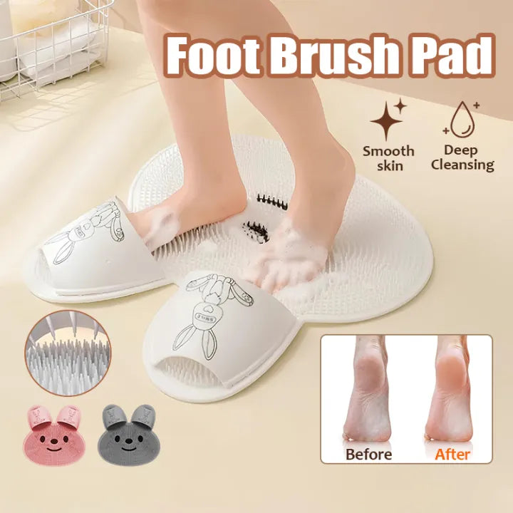 Silicone Multiuse Bath Scrubber With Integrated Slipper Design