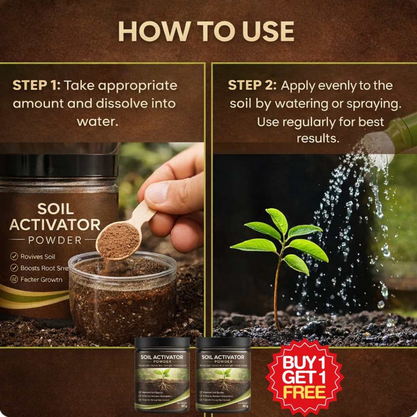 TruGrow™ Soil Activated Treasure Premium Soil Activator 200gram (Pack of 2)