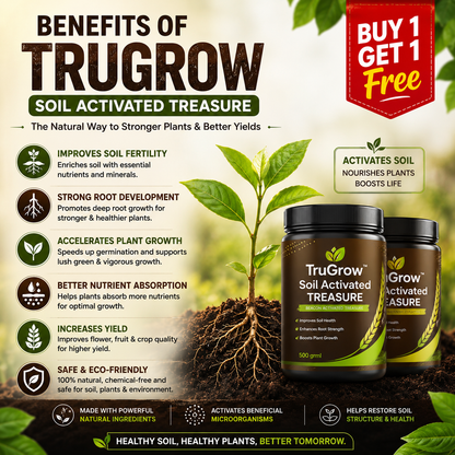 TruGrow™ Soil Activated Treasure Premium Soil Activator 200gram (Pack of 2)