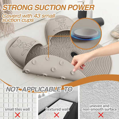 Silicone Multiuse Bath Scrubber With Integrated Slipper Design