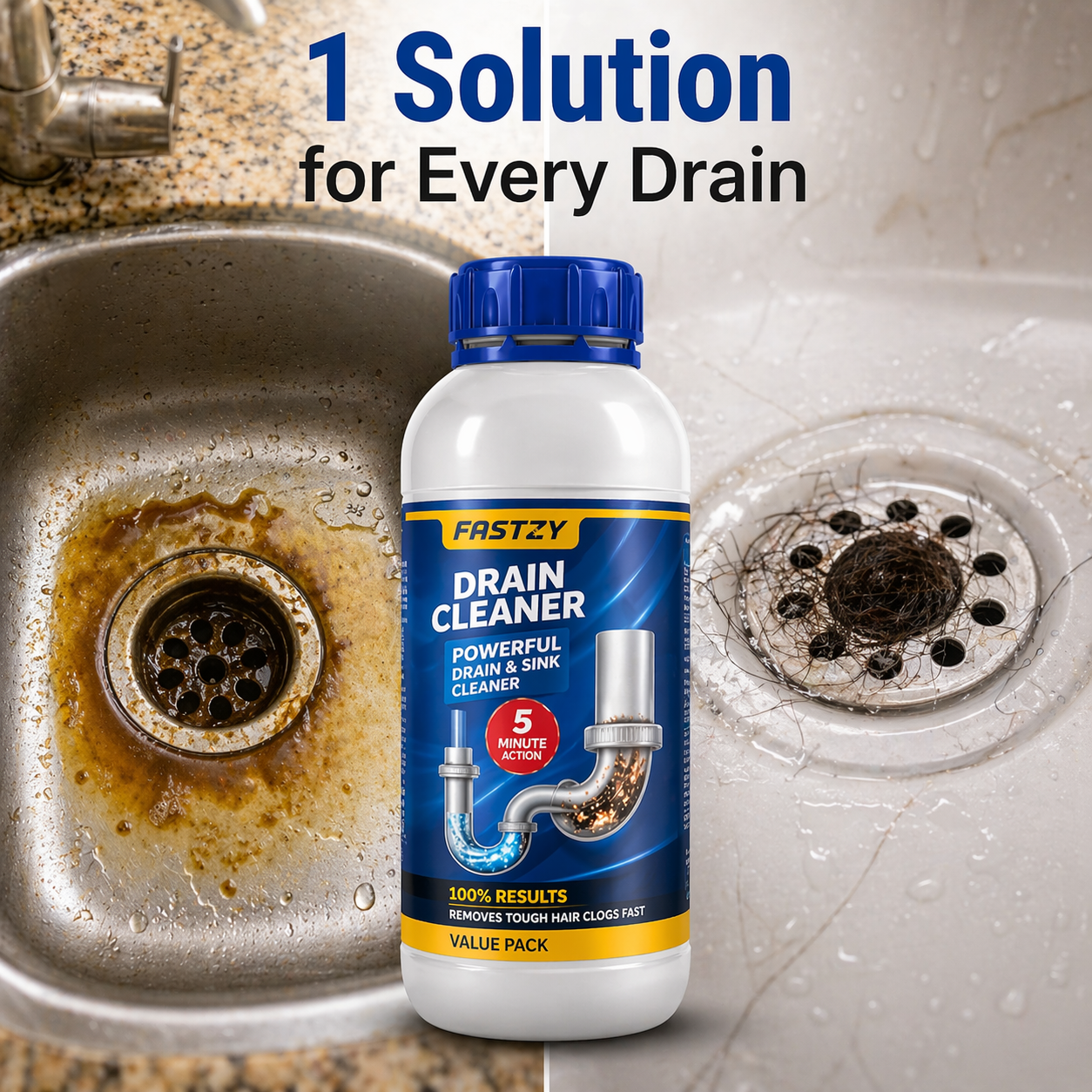 Fastzy™ Powerful Drain & Sink Cleaning Powder (Pack of 4)