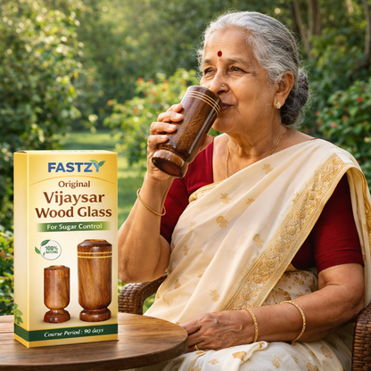 Fastzy™ Original Vijaysar Wood Glass Ayurvedic Sugar Control Solution
