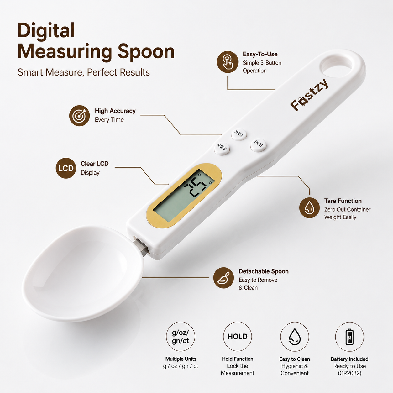 Fastzy™ Digital Measuring Spoon Scale , Buy 1 Get 1 Free