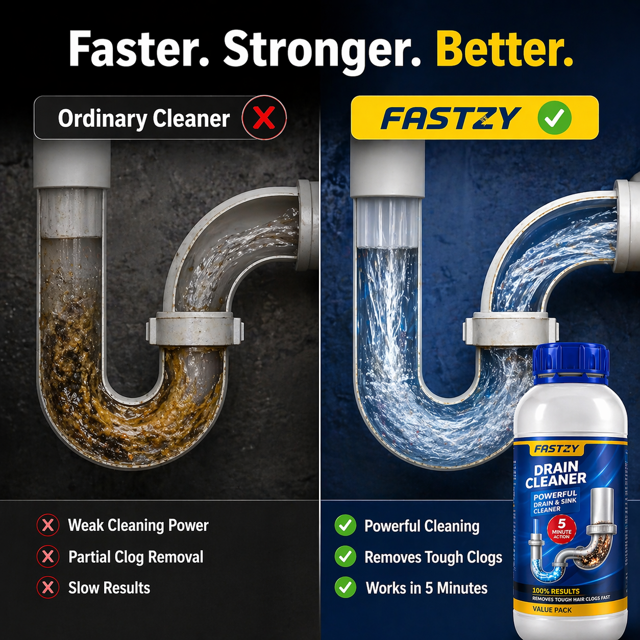 Fastzy™ Powerful Drain & Sink Cleaning Powder (Pack of 4)