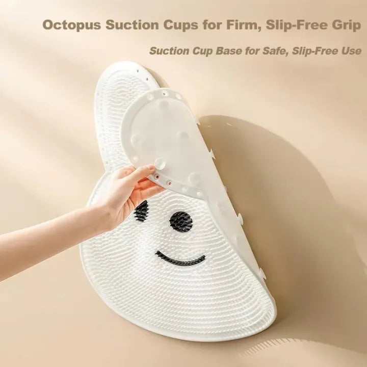 Silicone Multiuse Bath Scrubber With Integrated Slipper Design