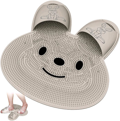 Silicone Multiuse Bath Scrubber With Integrated Slipper Design